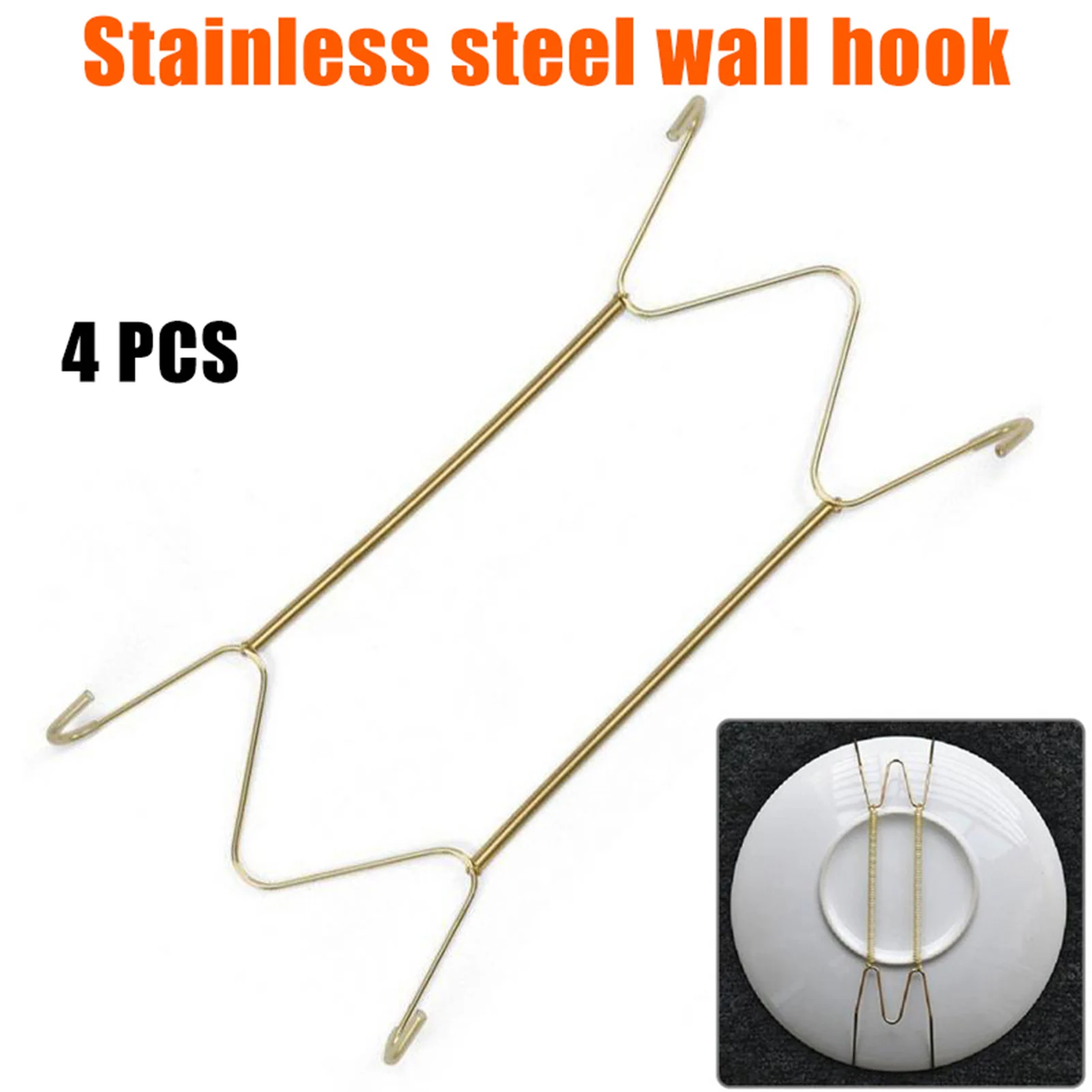4 Stück Teller-Geschirr-Aufhänger, unsichtbare Teller-Aufhänger, Halter, Wandhaken, Heimdekoration, passend für dekorative Teller, Antik, China