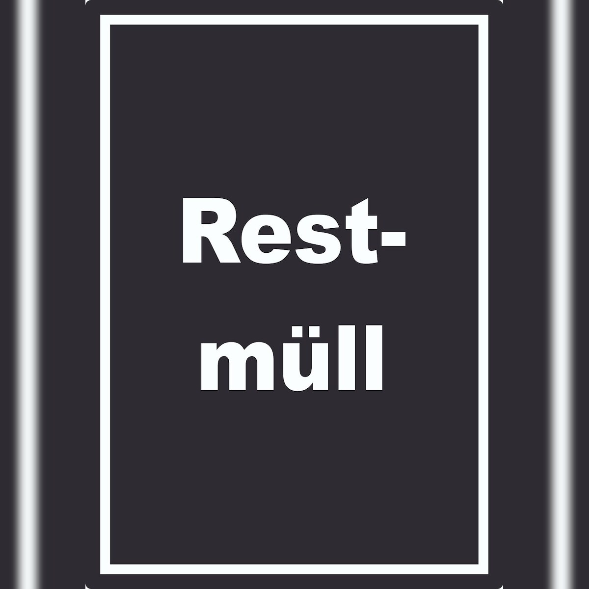 HB-Druck Restmüll Mülltrennung Aufkleber mit Text A9 (37x52mm) Image