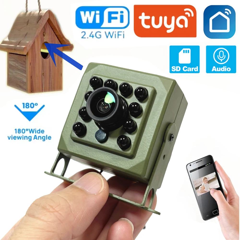 6MP 4MP Tuya Smart Leben Vogel Beobachtung Kamera IR CUT Drahtlose Indoor Wildr Wifi Vogelkäfig Kamera POE IPC Onvif nachtsicht Nest Image
