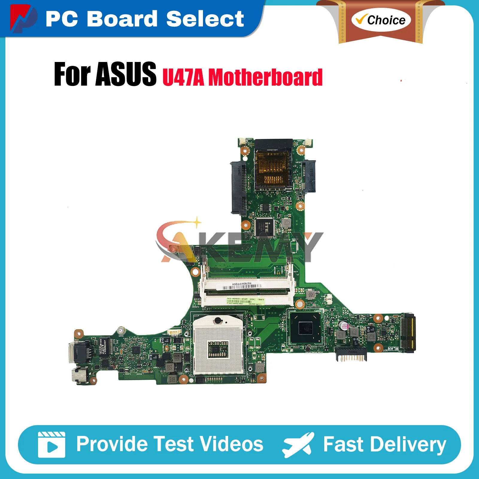 U47A Laptop Motherboard For ASUS U47A U47 Notebook Mainboard This item is in stock 100% tests OK fast shipping High quality