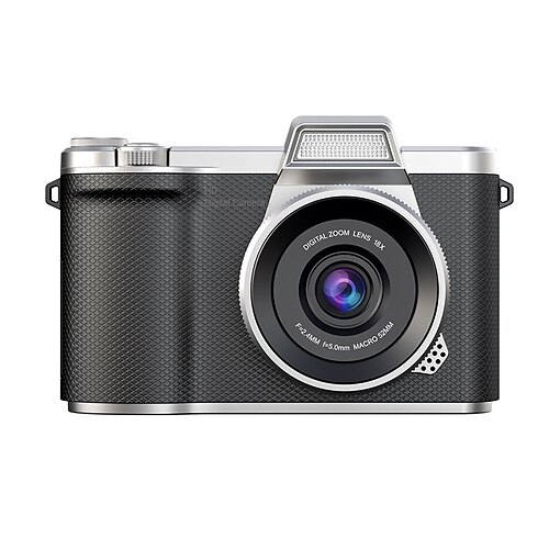 1080P HD Tragbare CCD Kamera mit 4K Linse Klappbildschirm USB wiederaufladbarer Lithium-Polymer-Batterie für Anfänger Reise Vlogging Perfektes Valentinstagsgeschenk für Anfänger Fotografie Modern Image