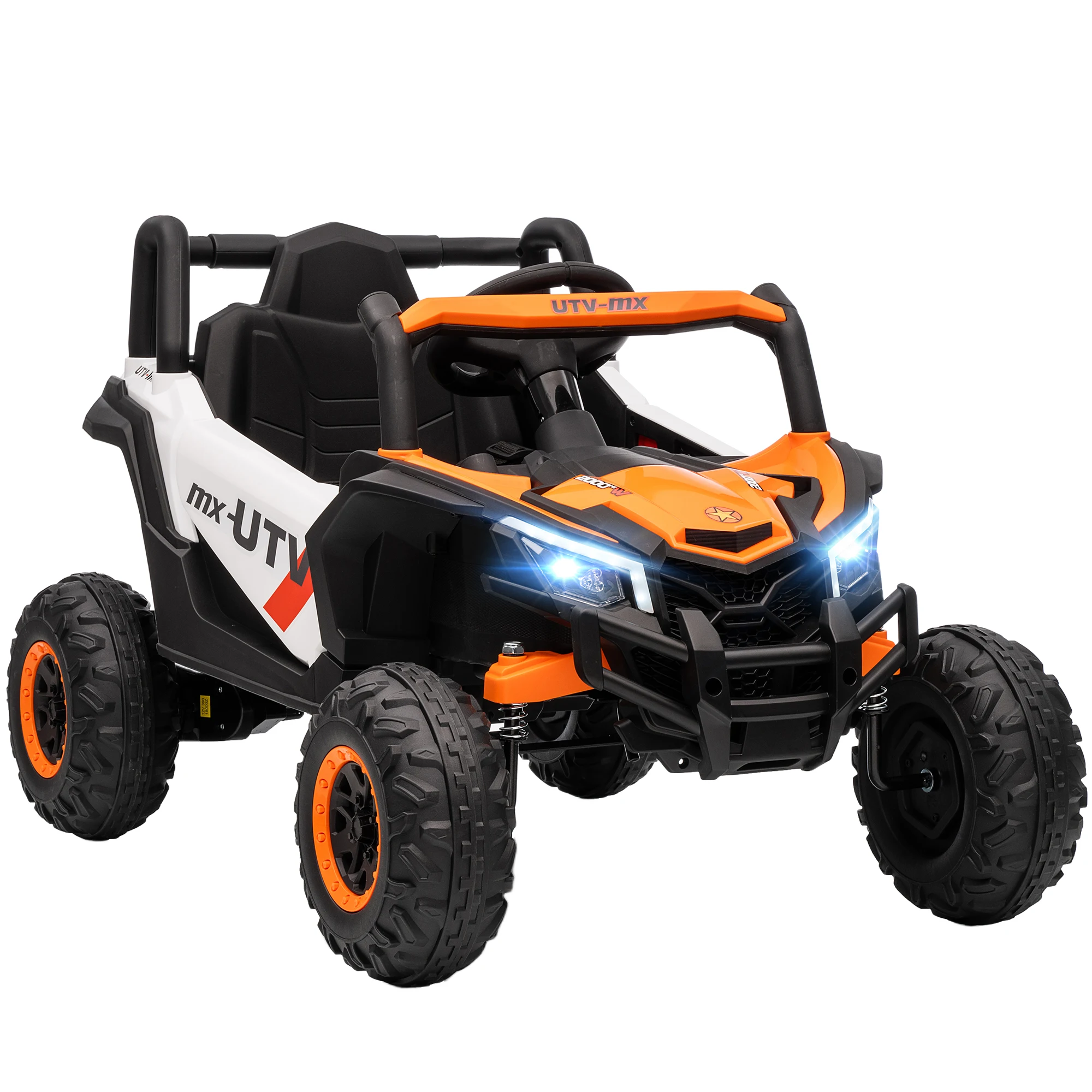Aiyaplay Voiture électrique pour enfants 12 V, voiture à batterie Utv avec 2 moteurs, télécommande 2,4 g, vitesse jusqu