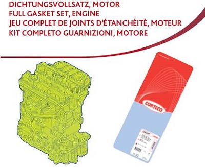 Corteco Dichtungsvollsatz, Motor [Hersteller-Nr. 83403944] für Opel, Vauxhall Image