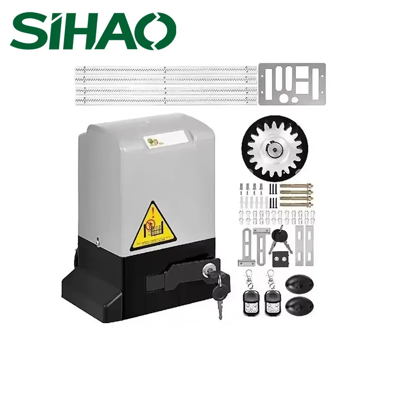 ​ ​ SIHAO 600 kg Schiebetoröffner mit Infrarot-Sicherheitssensor und 2 Fernbedienungen, robuster automatischer Antrieb für Garagen-/Sicherheitstore ​ ​ Image