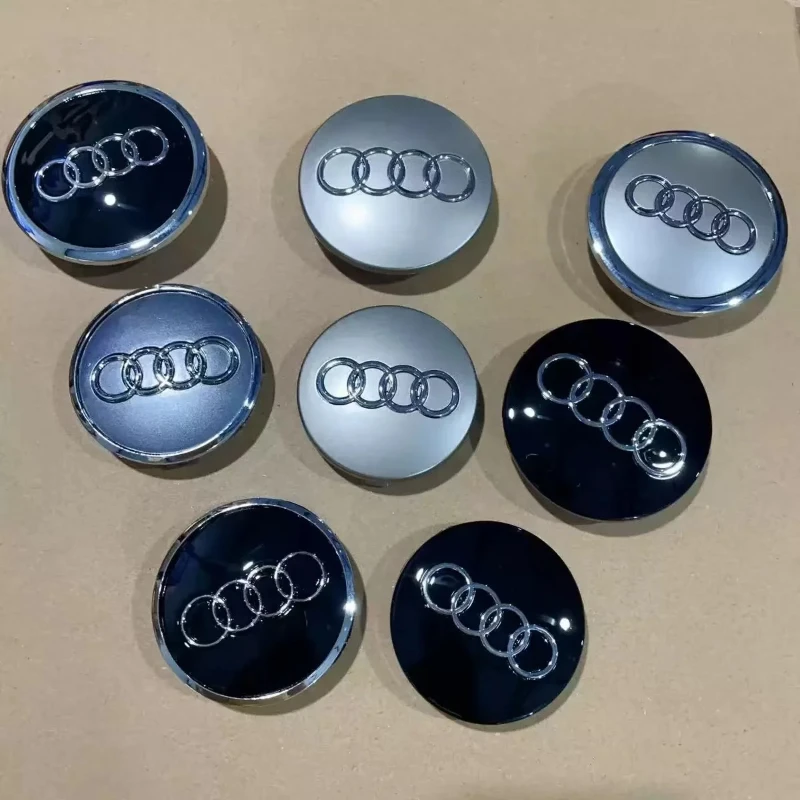 4PCS Geeignet für Audi TT A3 A4 A5 A6 A7 A8 S4 S6 A1 A2 Q2 Q3 Automotive Radnabe Center cover Abzeichen Modifikation Zubehör Image