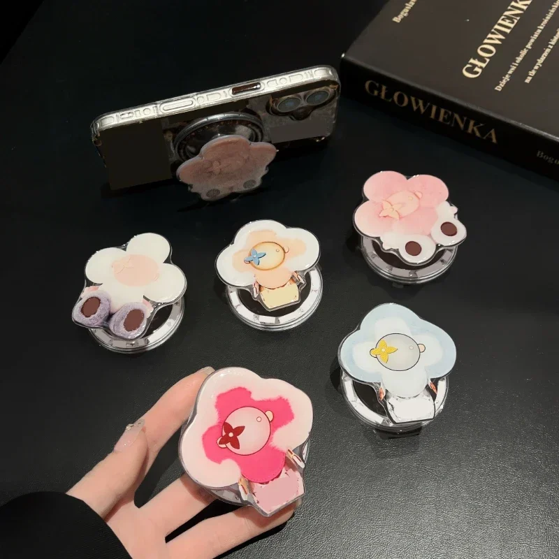 INS Luxury High-end Strong Magnetic Mobile Phone Stand Holder Trend MagSafe Mobile Phone Accessory Classic Fashion Phone Grip