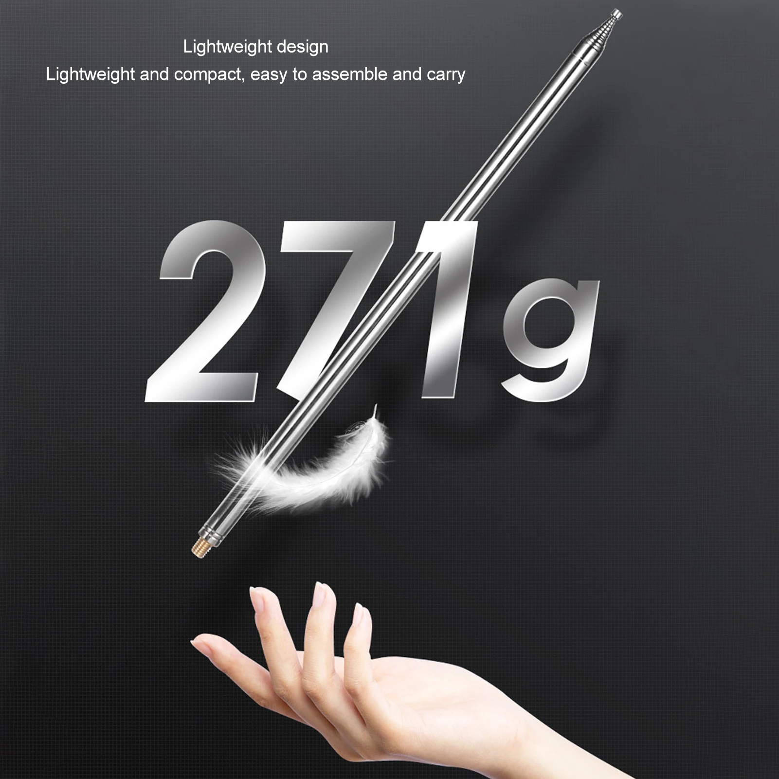 Teleskopantenne Ersatz 5,6 Meter M10 Schnittstelle Edelstahl Spurstange für DIY DIY Antenne Stangenantenne Teleskopantenne Image