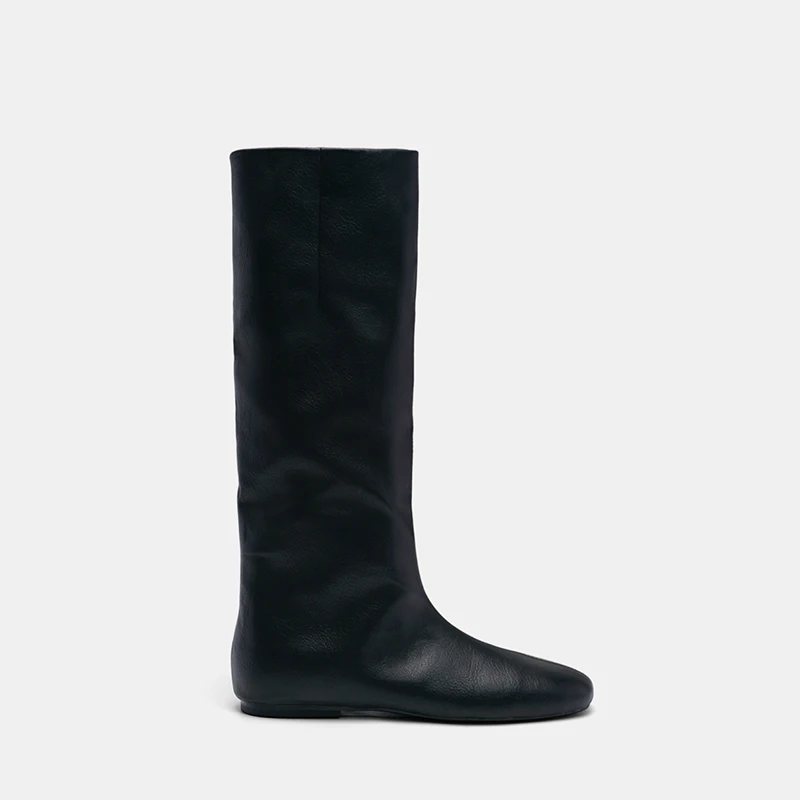 Wohnungen Kniehohe Frauen Stiefel Casual Schuhe Sport Sneaker Winter Lange Stiefel 2025, Designer Wanderschuhe Chelsea Stiefel Mujer Botas