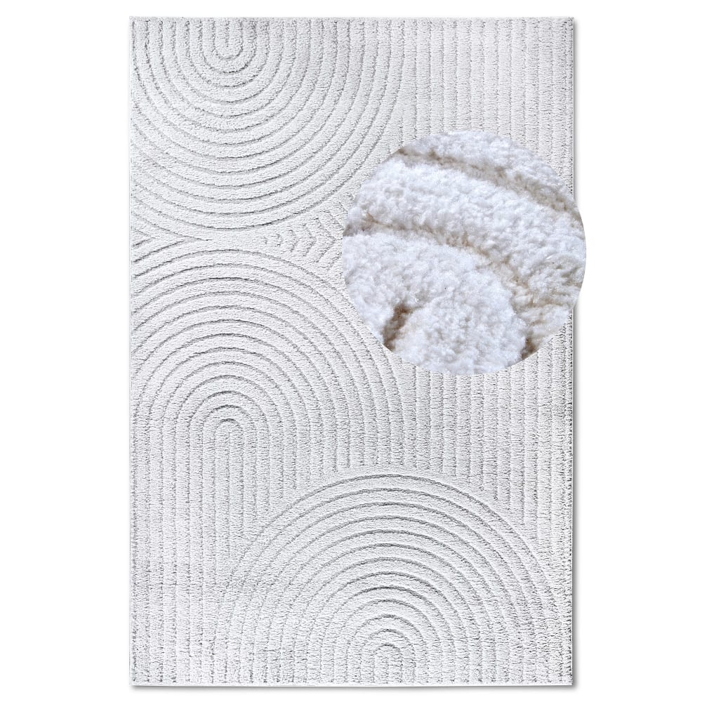 Tapis DEPT à Relief Crème - ELLE Décoration 120x170cm