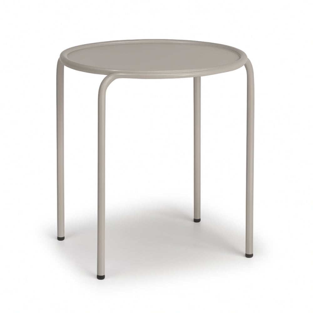 Table d'appoint en métal beige