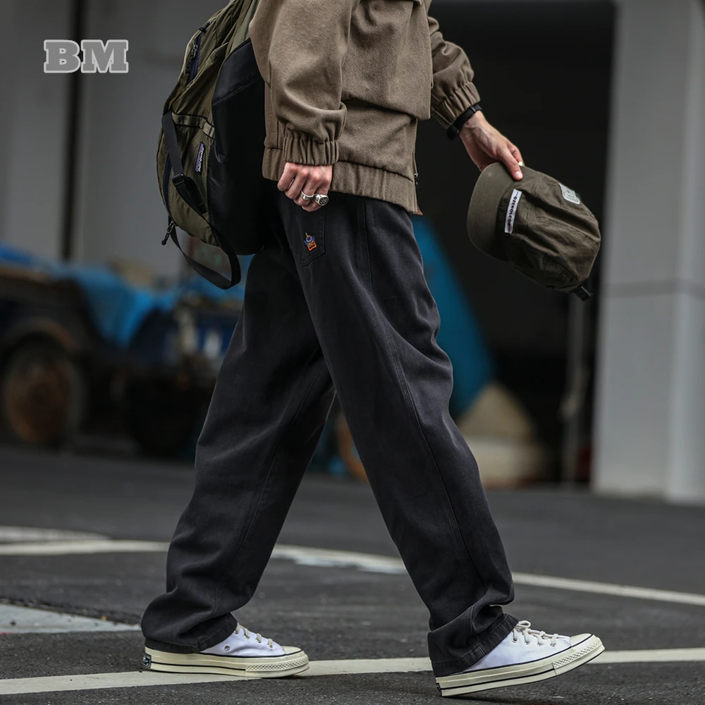 Japanische Streetwear hochwertige Cargo hose für Männer Kleidung Harajuku lässige Hose mit geradem Bein koreanische Mode Baggy Pants