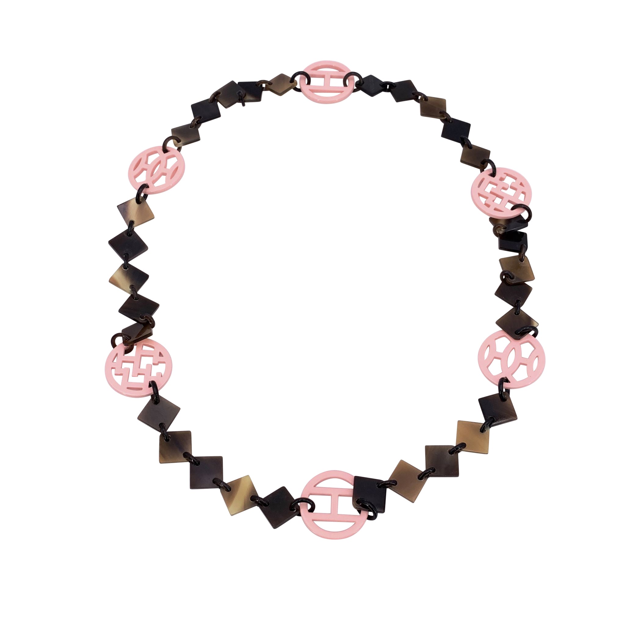 Hermes Pre-owned Womens Horn Necklace - Pink - One Size | Hermes Pre-owned Sale | Discount Designer Brands