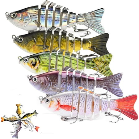 LANFENG Fishing Gear - Bionic Swimming Bait Bionic Swimming Bait Robotic Fishing Lures for Freshwater 3D Bionic Swimming Lure Swims Just Like A Real Injured Bait Fish