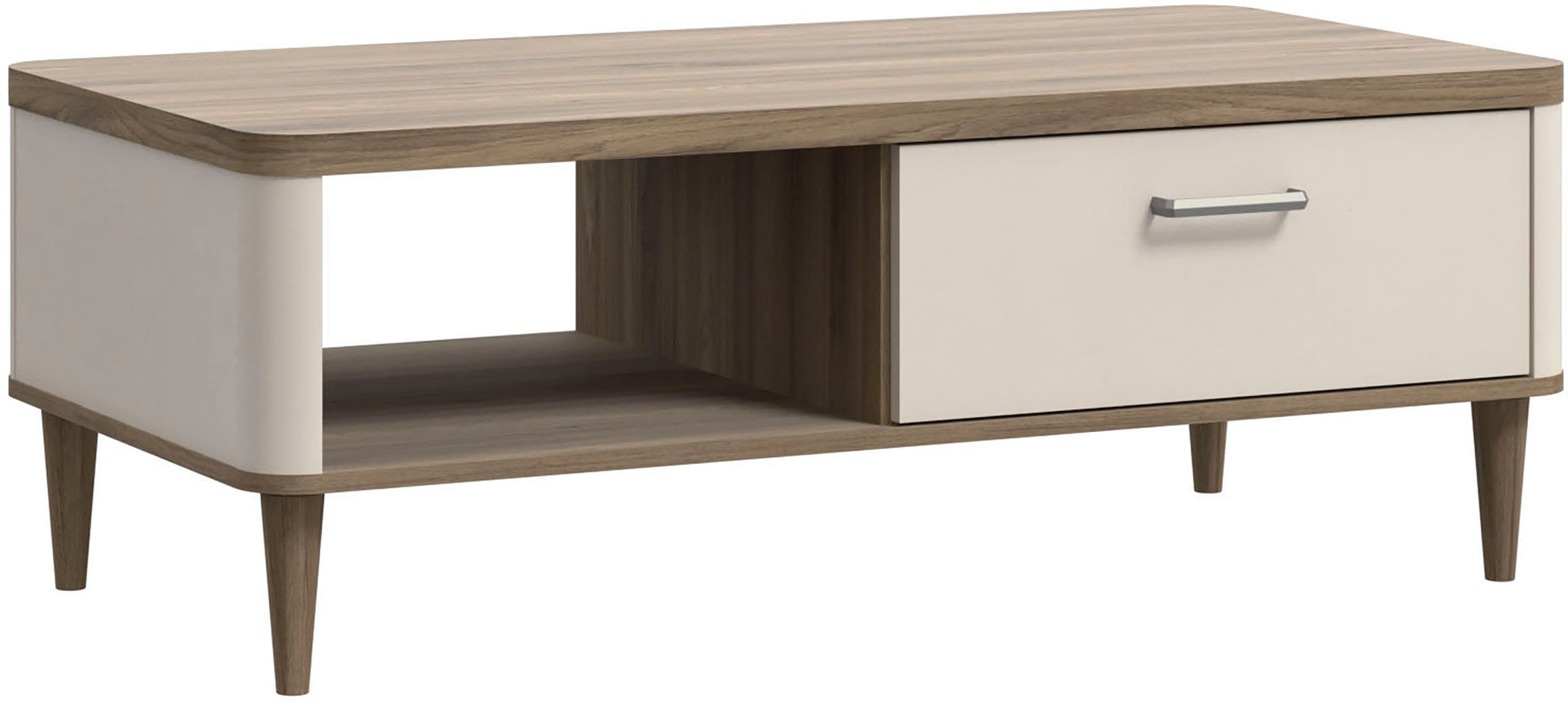 Couchtisch FORTE "Lacetti", valencia eiche, sand, valencia eiche, B:120cm H:43,7cm T:60cm, Tische, B/H/T 120/43,7/60 cm Echtholzfüße