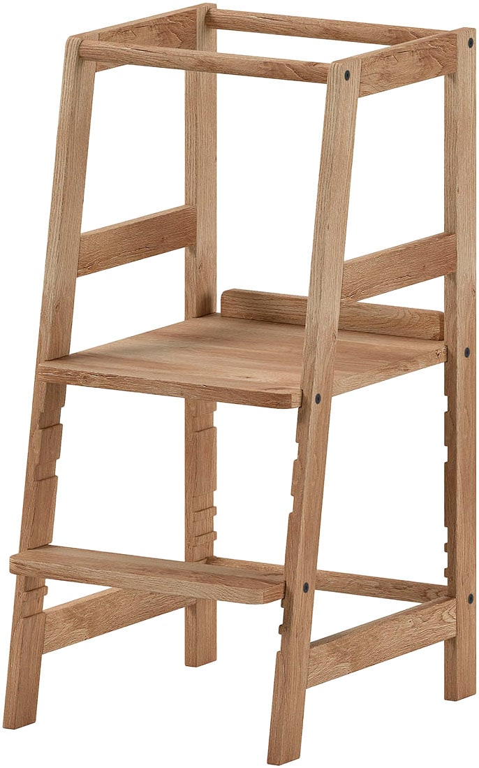 Kinderstuhl VIPACK "Lernturm aus Massivholz, stabil und standfest gebaut", eiche natur, eiche natur, B:41cm H:85cm T:48,3cm, Massivholz, Stühle, Tritt und Stehfläche 3-fach verstellbar, 3 verschiedene Farben