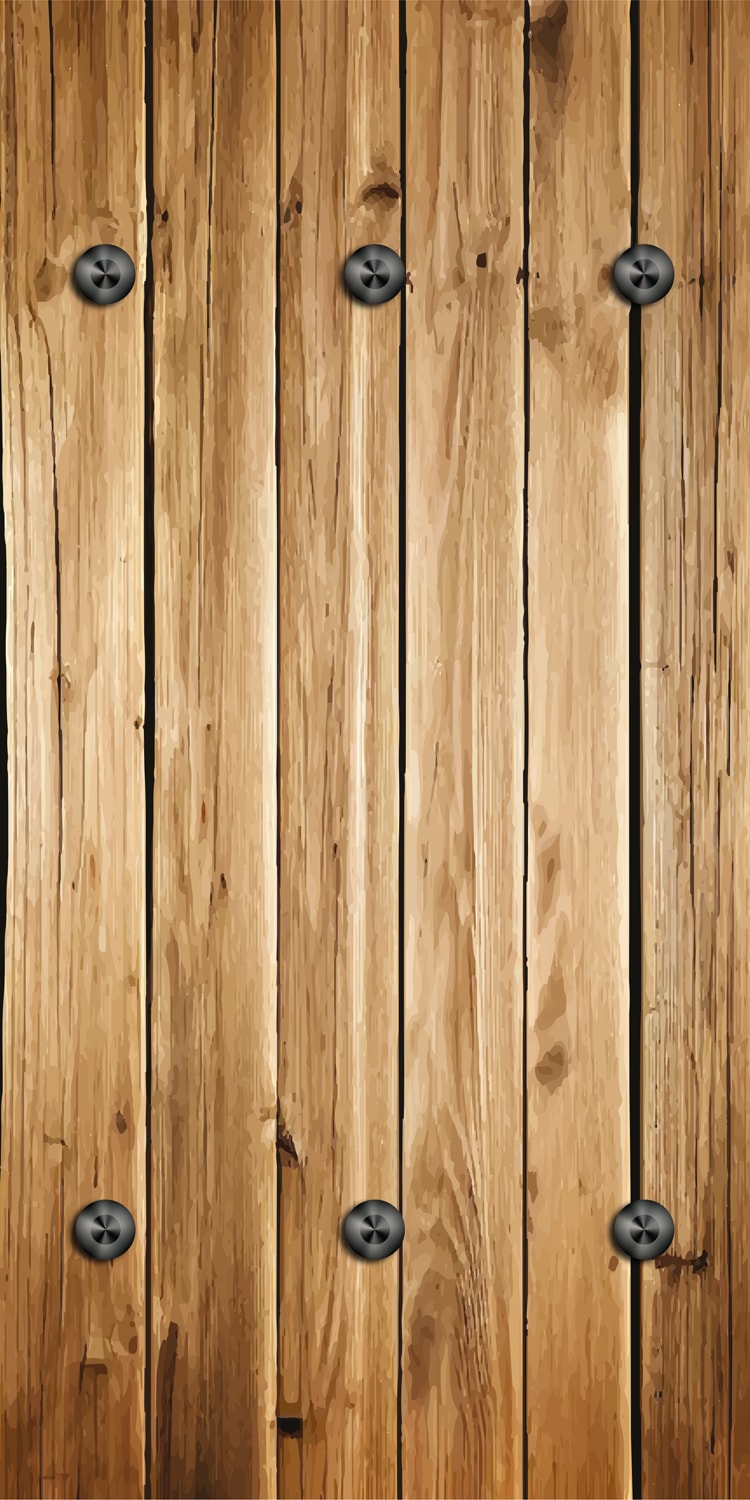 Wandgarderobe QUEENCE "Paneel Holzleisten Optik", braun, B:50cm H:100cm T:2cm, Acrylglas, Garderobenpaneele, Wandgarderobe, Wandpaneel aus Acrylglas inkl. 6 Edelstahlhaken in schwarz matt Image