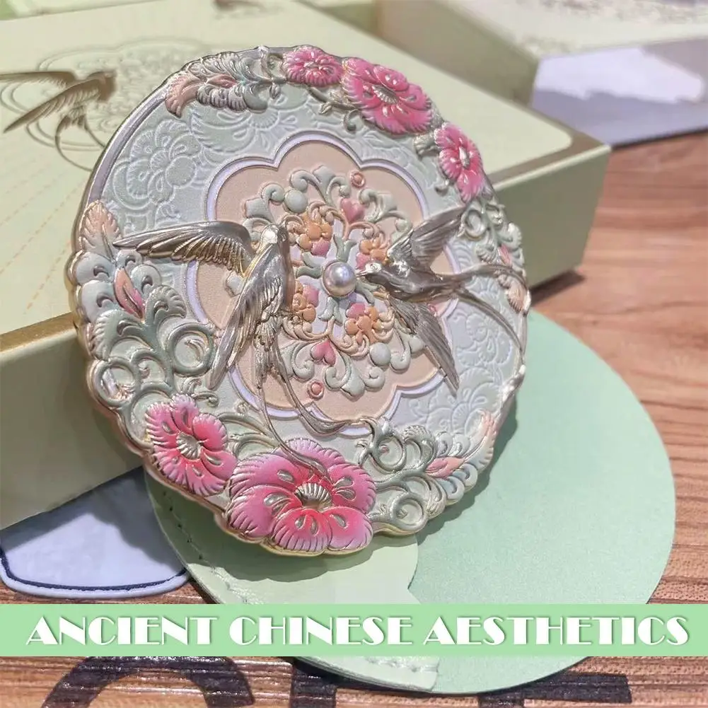 Vintage Cloud Sparrow Handspiegel Kultureller kreativer Schminkspiegel Tragbarer kompakter Spiegel Museum inspiriertes Geschenk