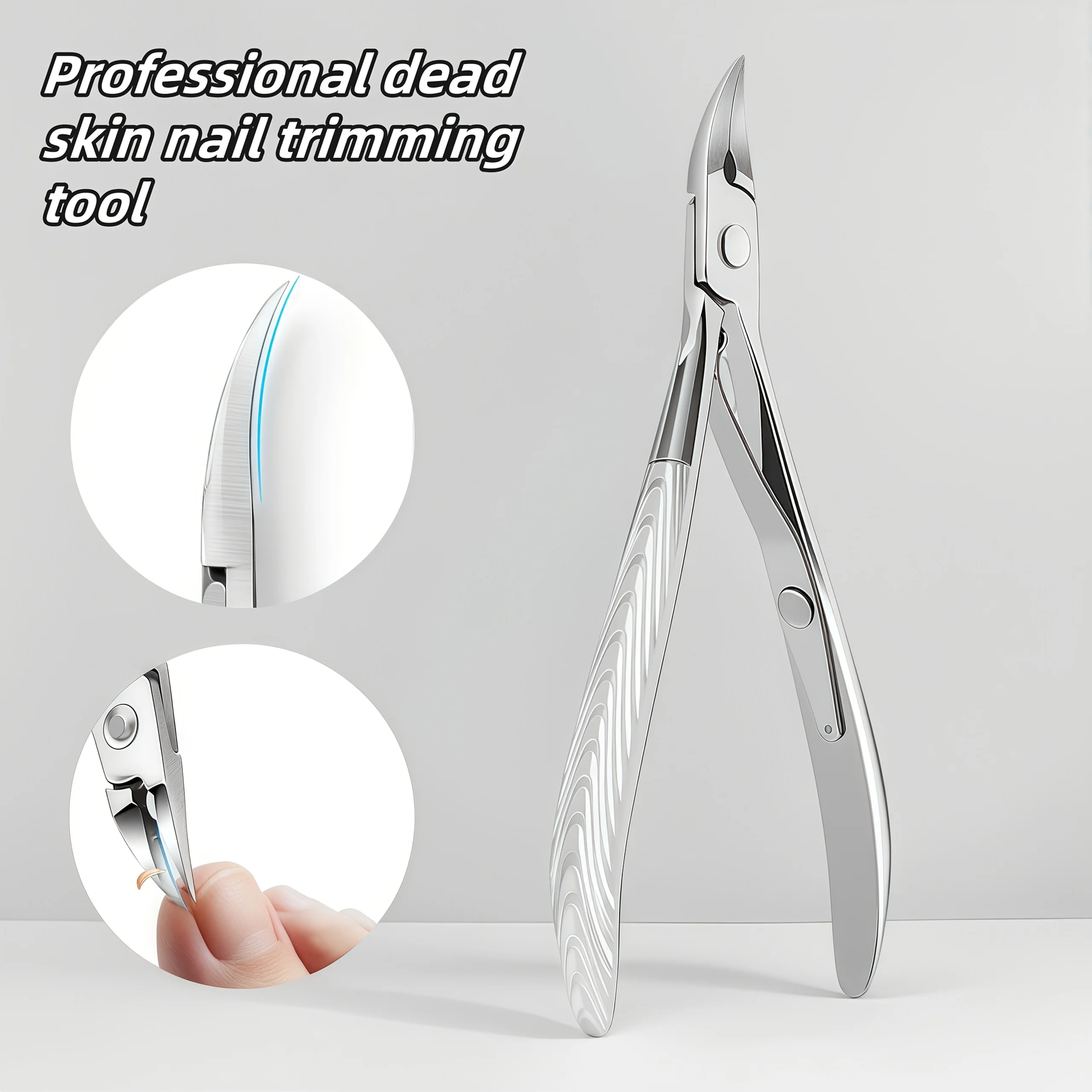 Eingewachsene Zehennagelknipser aus Edelstahl, schräges Design mit verlängerter Spitze für dicke, weiche Nägel, Adlerschnabel, Nagelknipser, Geschenk Image