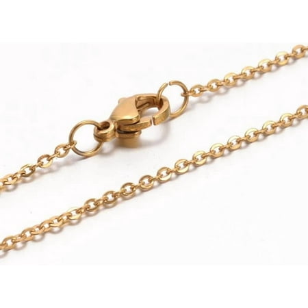 2Pcs Cable Chain Necklaces Minimalist Necklace Fashion Jewelry with Lobster Clasps for Men Women Trendy Wedding Birthday Gift Golden 18 inch(45.7cm) jump ring: 4x0.5mm. for DIY