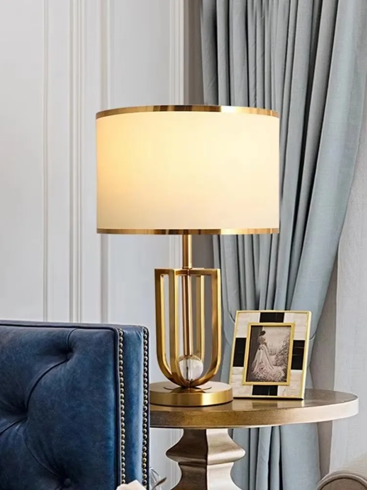 Metall Schlafzimmer Nachttisch Lampe Kreative Studie Kristall Nordic Personalisierte Hotel Wohnzimmer Leselampe Tuch Nacht Lampe