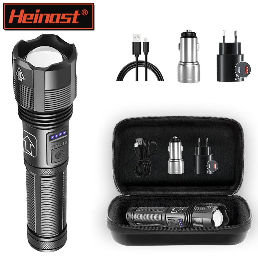 Aluminiumlegierung XHP70.2 XHP50.2 Taktische Jagd-Taschenlampe 4-Kern-LED-Taschenlampe 18650 AAA-Batterie USB wiederaufladbare zoombare Laterne Image
