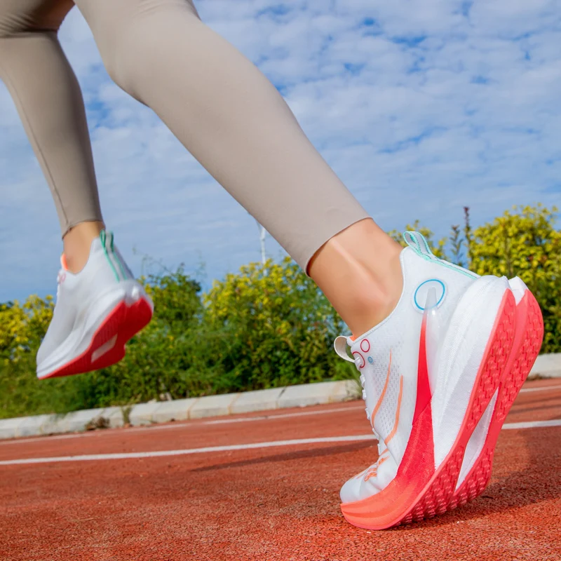 Neue leichte Carbon-Board-Laufschuhe für Damen im Freien, ultraleicht und atmungsaktiv, geeignet für Marathon, lässige Sportschuhe Image