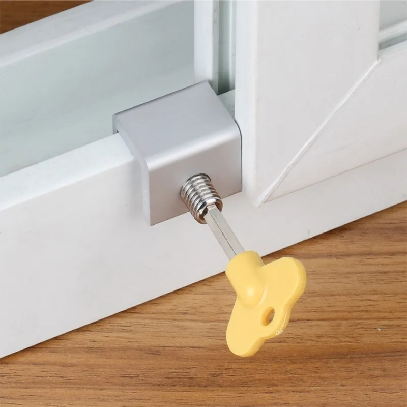 1 Stück Fensterbegrenzer Schiebetürschlösser Fenster-Diebstahlbegrenzer aus Aluminiumlegierung Image