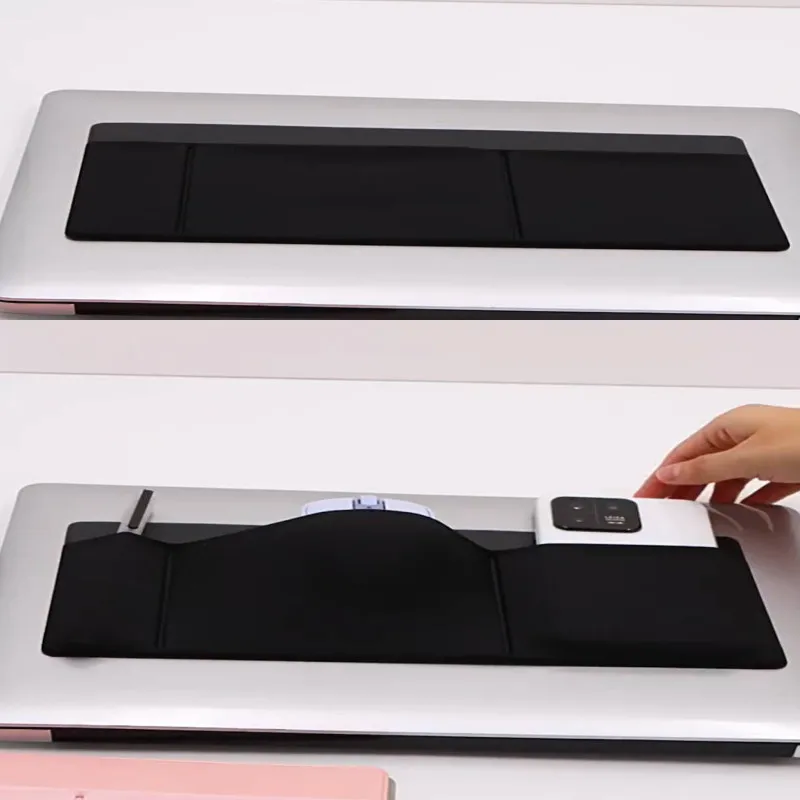 1pcs New Leica Self-Adhesive Storage Pouch Mouse Bag Notebook Computer Data Cable Hard Disk Cloth Storage Bag