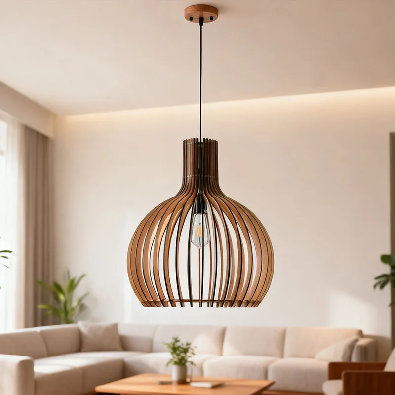 E27 Vintage Pendelleuchte handgemachte Rattan Bambus Kronleuchter LED Deckenleuchten Home Living Schlafzimmer Zimmer Dekor Hängelampen