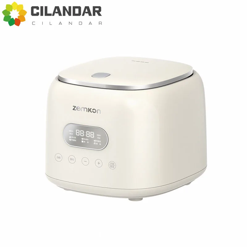 Deutscher ZEMKON 2,5L elektrischer Reiskocher aus Edelstahl ohne Beschichtung für 3-4 Personen, Mini-Haushalts-Reis- und Suppen-Separator Image