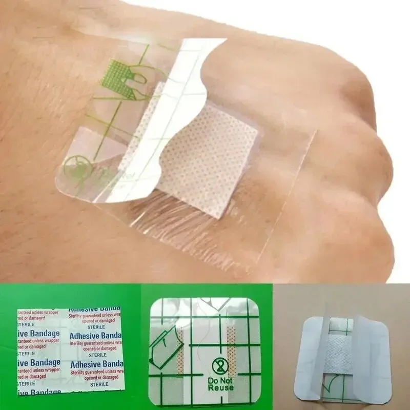 Quadratischer 25-teiliger Verband für Kinder, wasserdichtes medizinisches Wundpflaster, Erste Hilfe für Schnitte und Abrieb Image