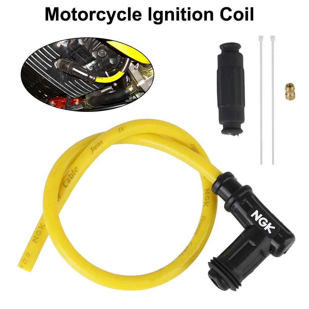 Motorrad Zündspule Für Dirt Bike Racing Go Kart ATV Roller Moto Zündkerze lridium Kabel Universal Image