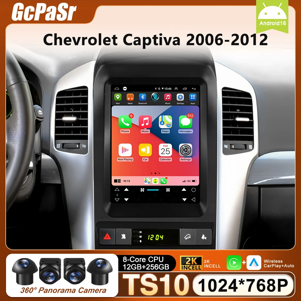 Autoradio Android 16 da 9,7 pollici per Chevrolet Captiva 2006-2012 lettore multimediale GPS navi Stereo Audio 2din Carplay Touch Screen