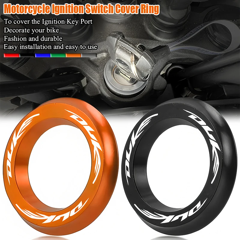 Anello di accensione dell'interruttore dell'anello chiave del motociclo Anello di copertura dell'interruttore di accensione in alluminio CNC per DUKE 125 200 250 390