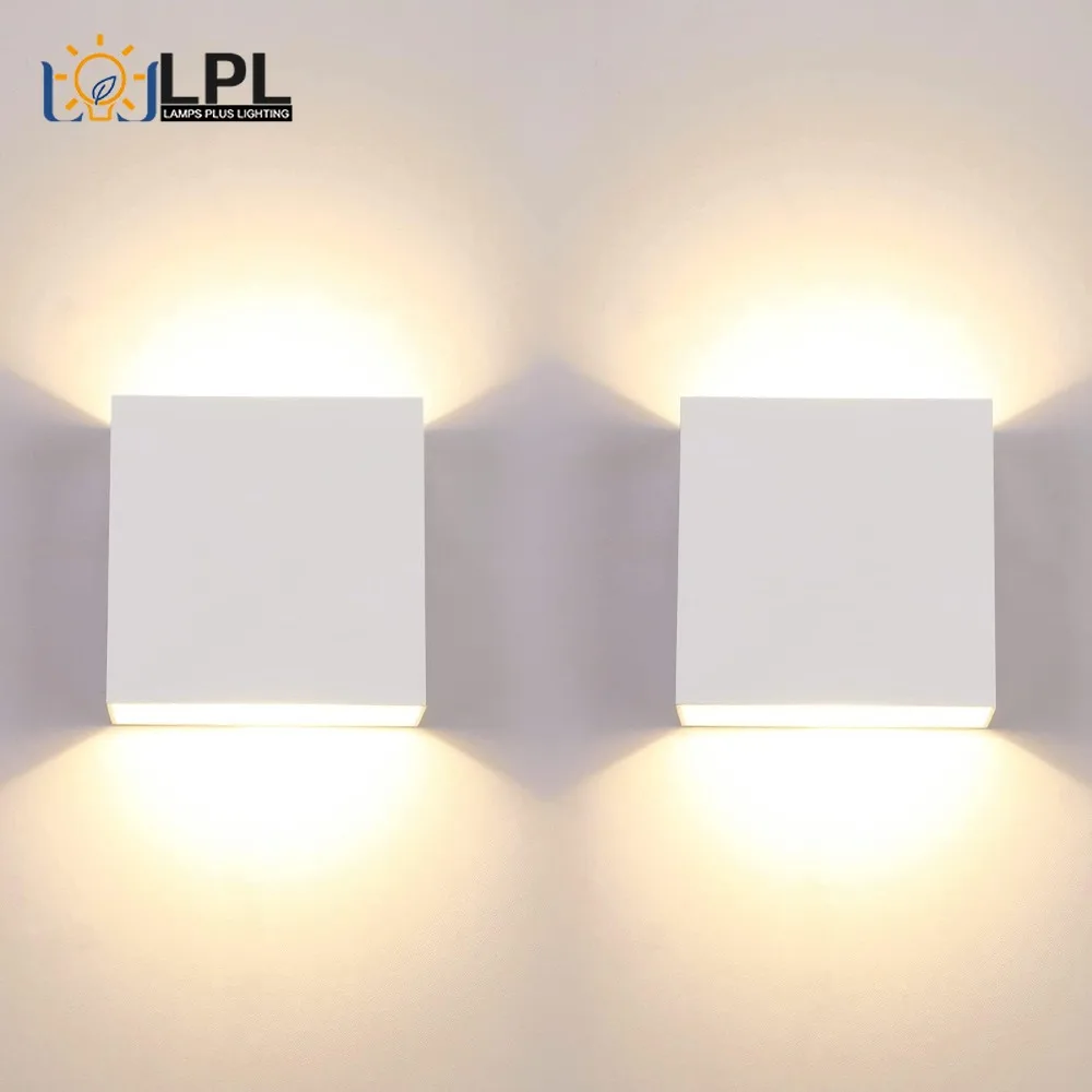 2 Stücke Moderne Wandleuchten Up Down Wandhalterung Wandleuchte Schlafzimmer Nachttischlampe LED Wandleuchte für Innen Wohnzimmer Studie Flur Dekor Image