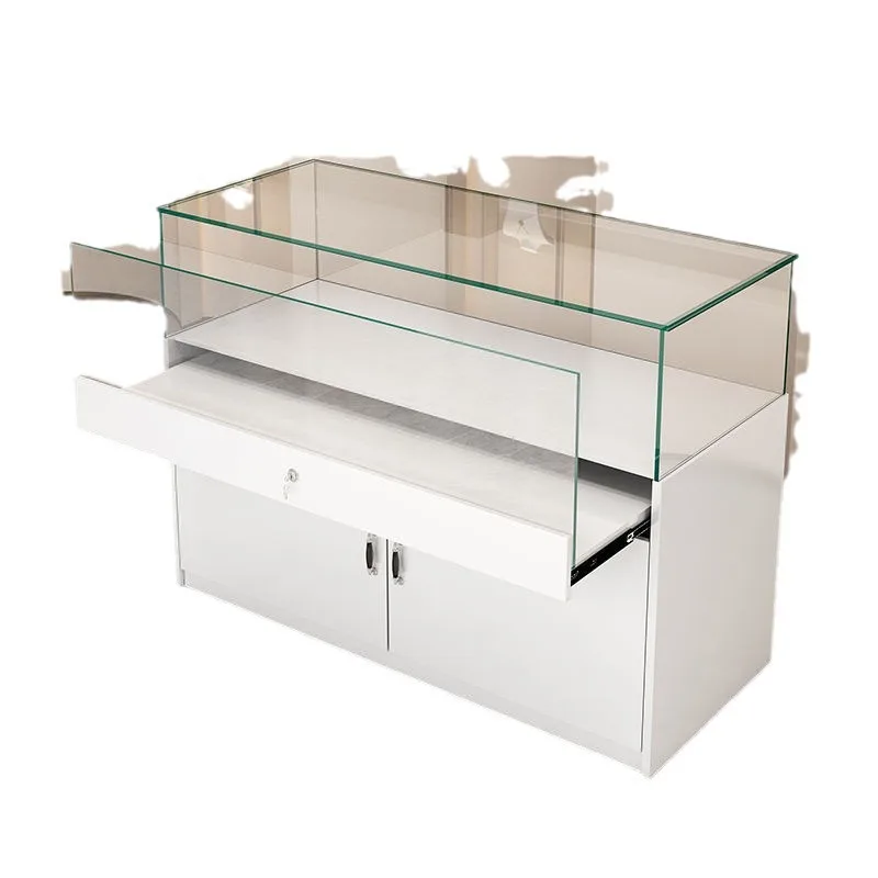 Schmuckvitrine, Schmuckschrank aus Glas, Musterschmuck, Theke, Wohnzimmer-Display