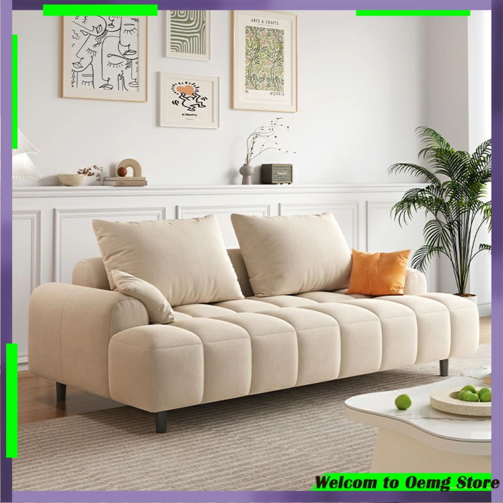 Moderne Nordic Loveseat Sofa Plüsch Kissen Stilvolle Komfortable Wohnzimmer Möbel Chic Entspannende Barhocker Mueble Wohnkultur Image