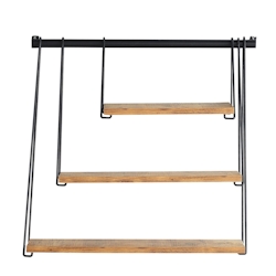 WellHome - Regal aus melaminfurnierter Spanplatte in Kiefernfarbe 60x20x63,5cm Image