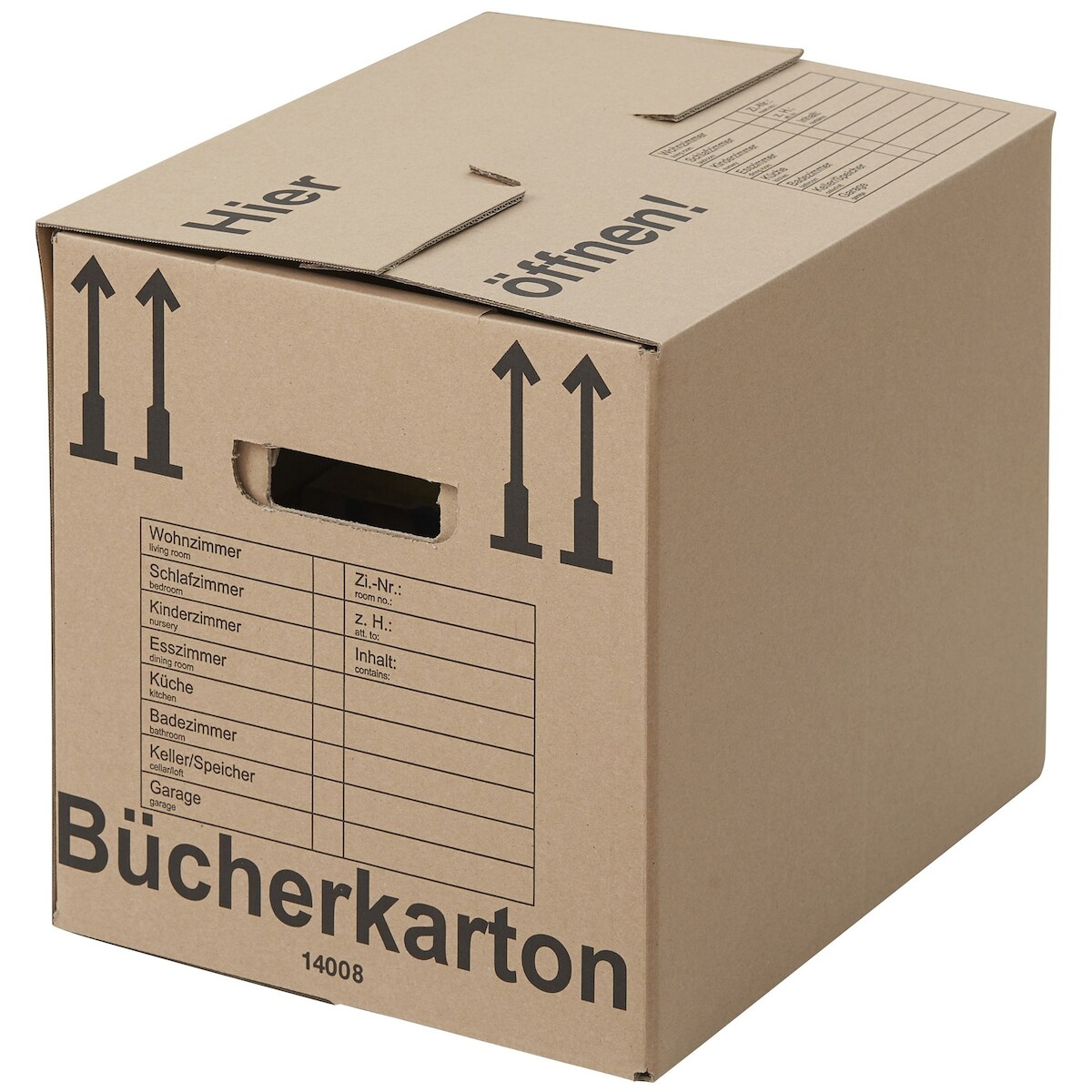 BB-Verpackungen GmbH 60 x Bücherkarton Compact 40 kg Traglast stabiler Umzugskarton Bücherkiste Umzug 2-wellige Movebox BB-Verpackungen Image