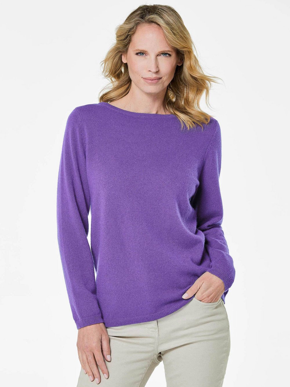 Goldner Strickpullover Damen lila, 38 Image