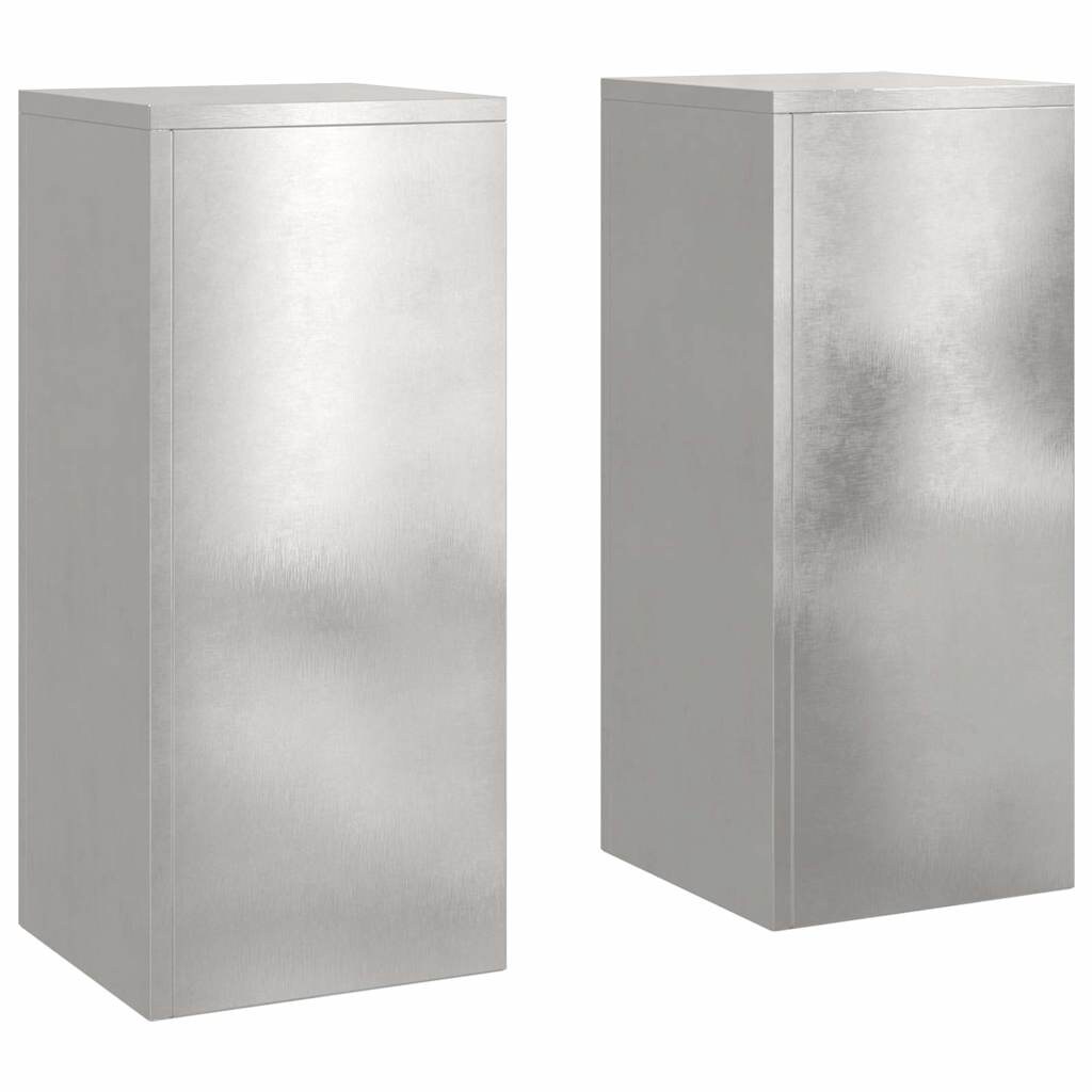 vidaXL Pflanzenständer 2 pcs Silber 24 x 24 x 55 cm Edelstahl Image
