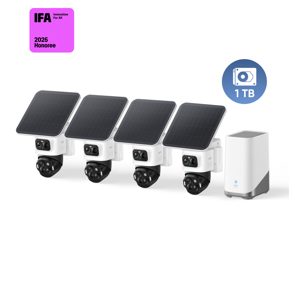eufyCam S4 4‑Kamera‑Set, 1TB HDD