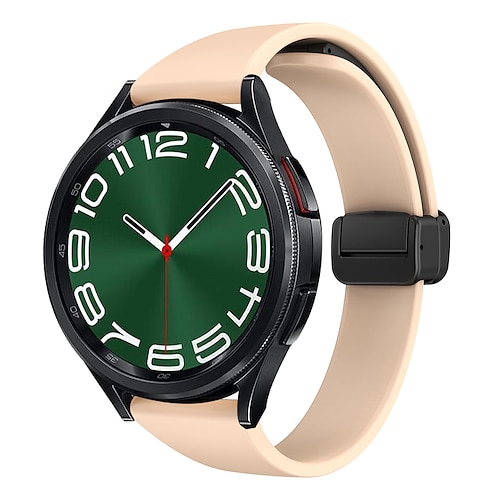 Uhrenarmband für Samsung Galaxy Watch 7/6/5/4 40/44mm, Watch 6 Classic 43/47mm, Watch 4 Classic 42/46mm Silikon Ersatz Gurt Verstellbar Sportarmband Moderne Schnalle Armband Image