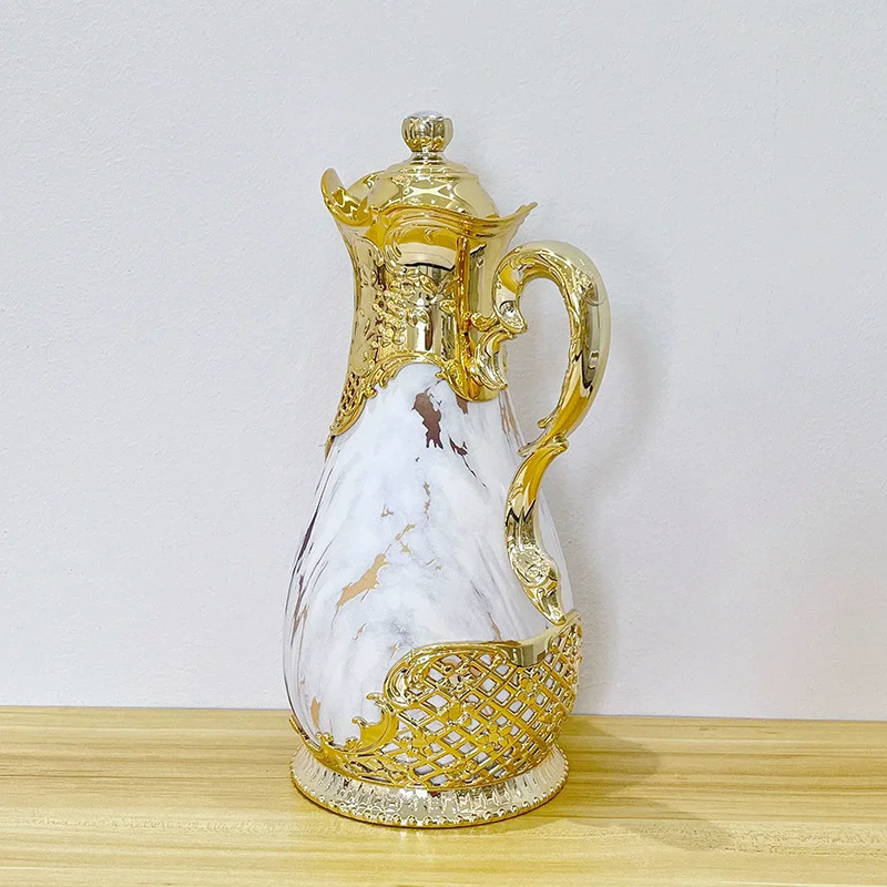 Arabische Isolierflasche, orientalischer Stil, Restaurant, Glasliner für Zuhause, Warmwasserkessel, 24-Stunden-Thermosflasche, 800 ml Image