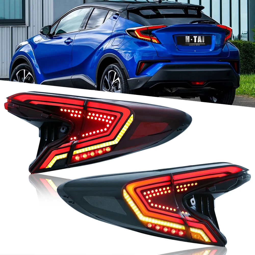 Coppia luci posteriori a LED per Toyota C-HR CHR IZOA 2018-2023 Lampade posteriori Fanali posteriori Fendinebbia posteriori Indicatori di direzione Set di luci per auto