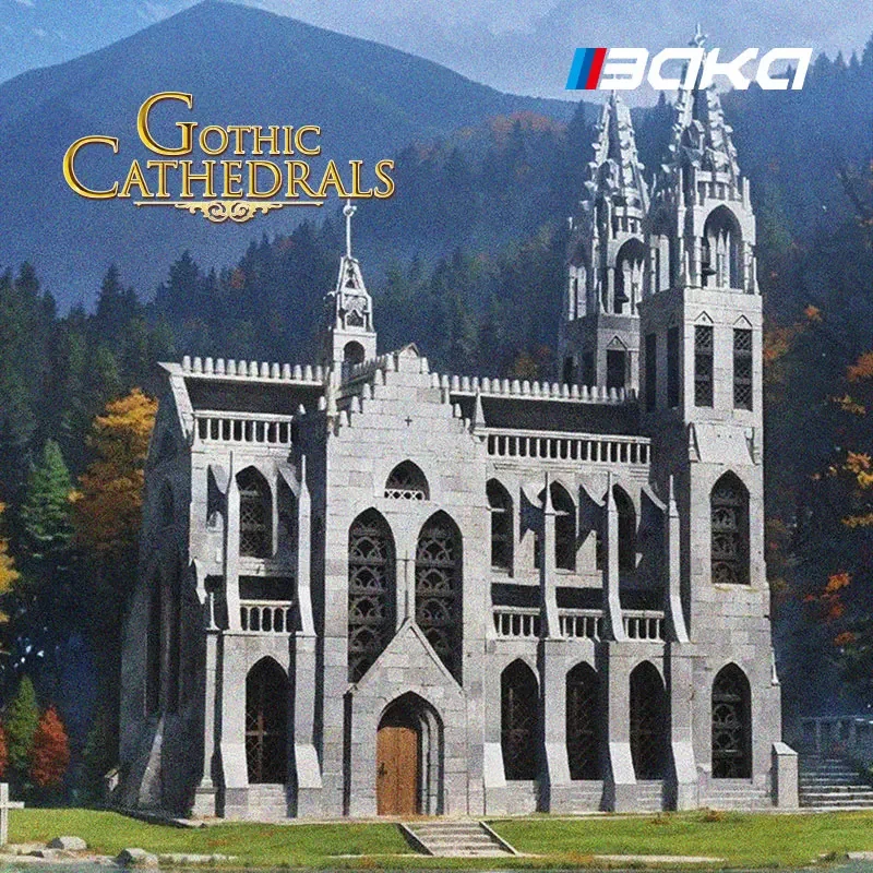 4034PCS Famous Gothic Church Terror House Building Blocks Set Medieval Street View Building Blocks Toy Ornaments Christmas Gifts