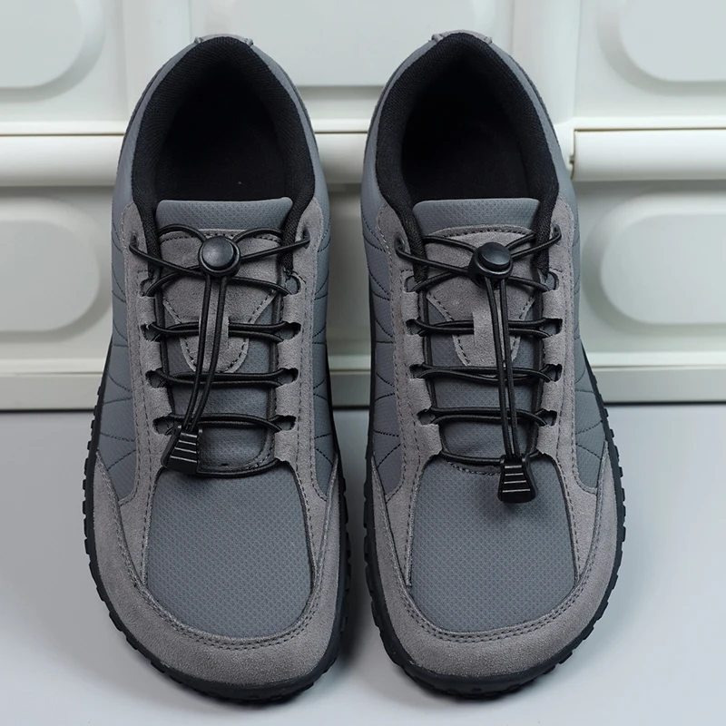 Große Größe, breite Handflächenschuhe, Barfußpaar, großer Kopf, leichte, verschleißfeste Wanderschuhe, Gummi-Einlegesohle, lässige Sportschuhe