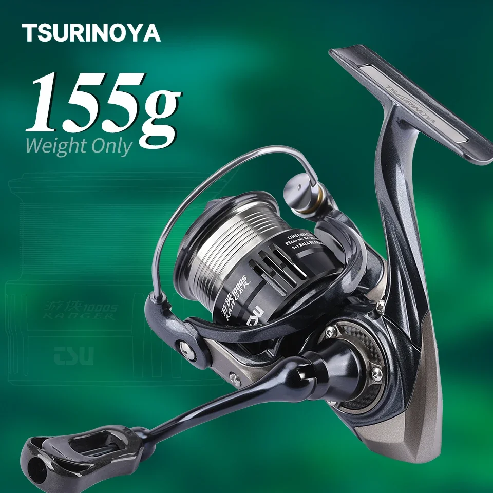 TSURINOYA RANGER 800 1000S 2000 Spinning Reel Bait Finesse Ajing Trout Carbon Sea Fishing Reel Shallow Spool Long Casting 4kg Image