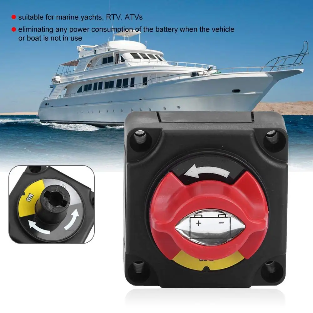Batterie-Trennschalter, 12 V, 48 V, Wohnmobil, Auto, Marine-Batterie-Schalter, Kupfer-Batterie-Trennschalter für Boot, ATV, UTV, Fahrzeuge Image