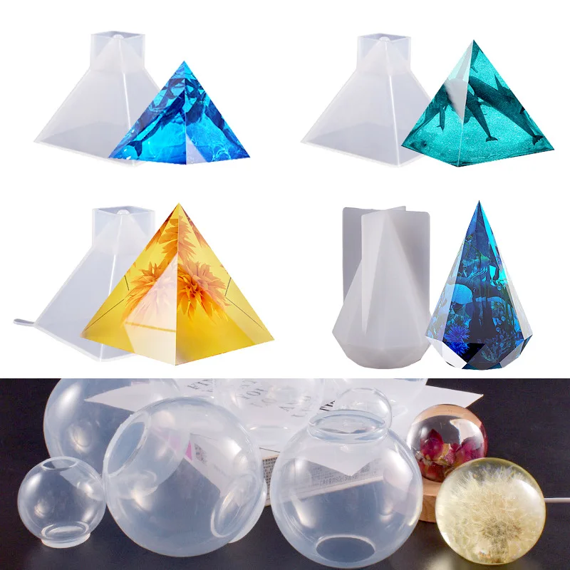Dreieck Ring Halter Kegel Harz Formen Pyramide Silikon Form Für Harz Gießen DIY Schmuck Ring Display Stand Kerze, Der Handwerk Image